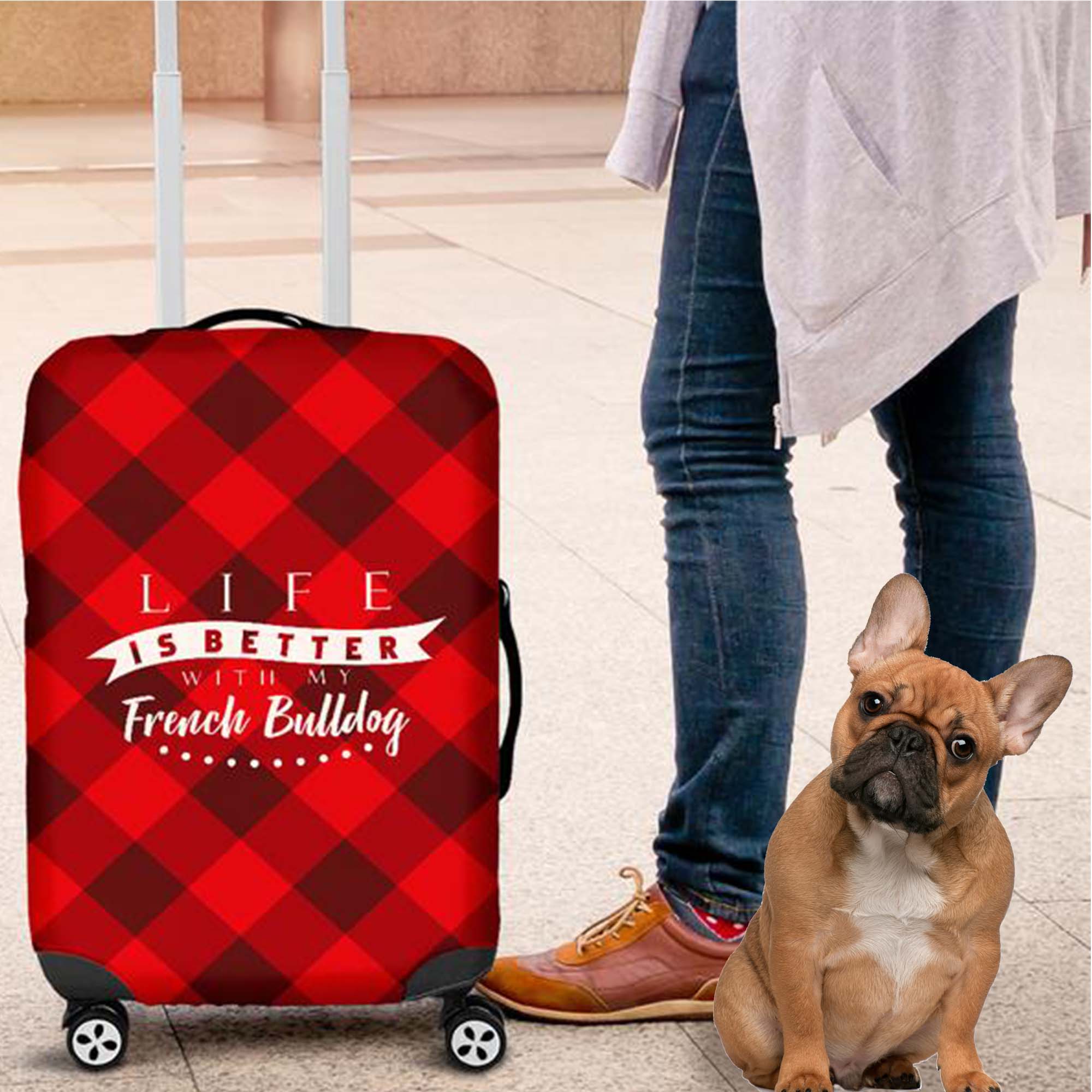 French bulldog hot sale luggage tag