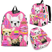 French Bulldog Pink Backpack