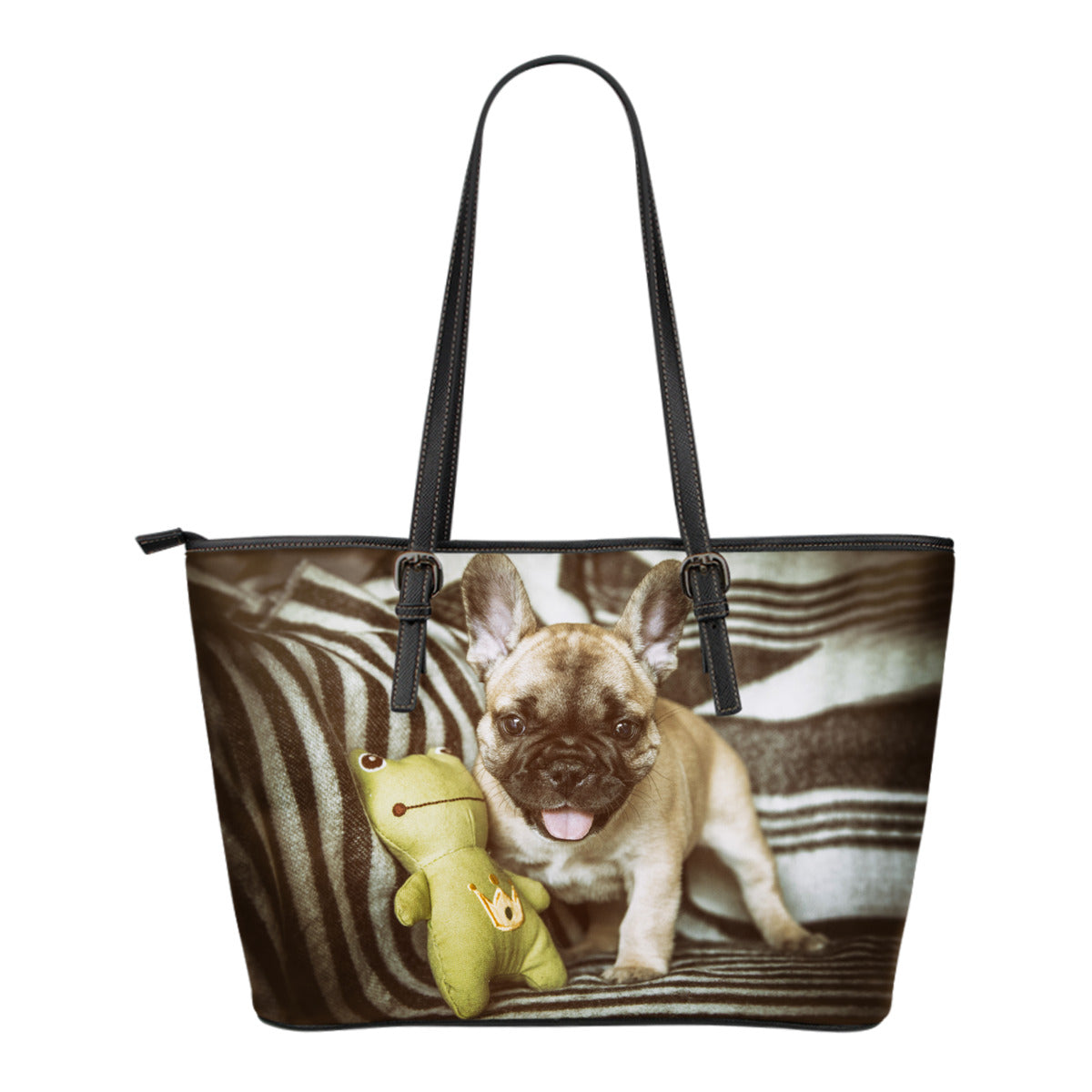 Frenchie Froggy Vegan Leather Tote