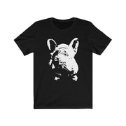 french bulldog graphic tee black and white