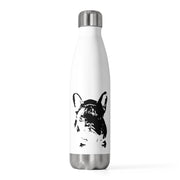 water bottle with french bulldog graphic