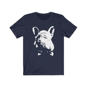 french bulldog navy unisex graphic tee