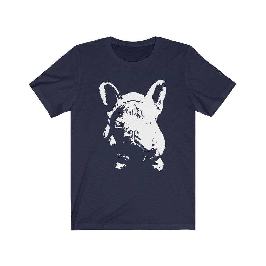 french bulldog navy unisex graphic tee