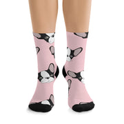 pink french bulldog socks