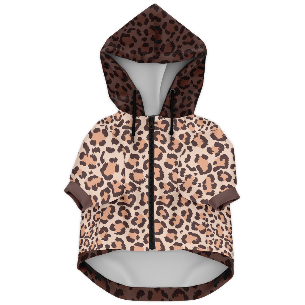 Leopard Hoodie Dog Sweater