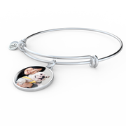 silver bangle photo bracelet