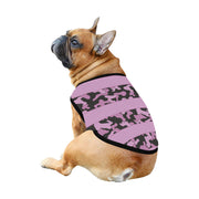 french bulldog wearing personalized pink camo top