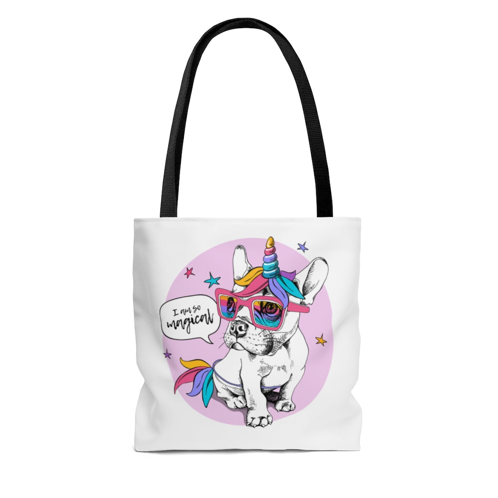 french bulldog unicorn tote bag