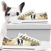 French Bulldog Low Top Sneakers Women