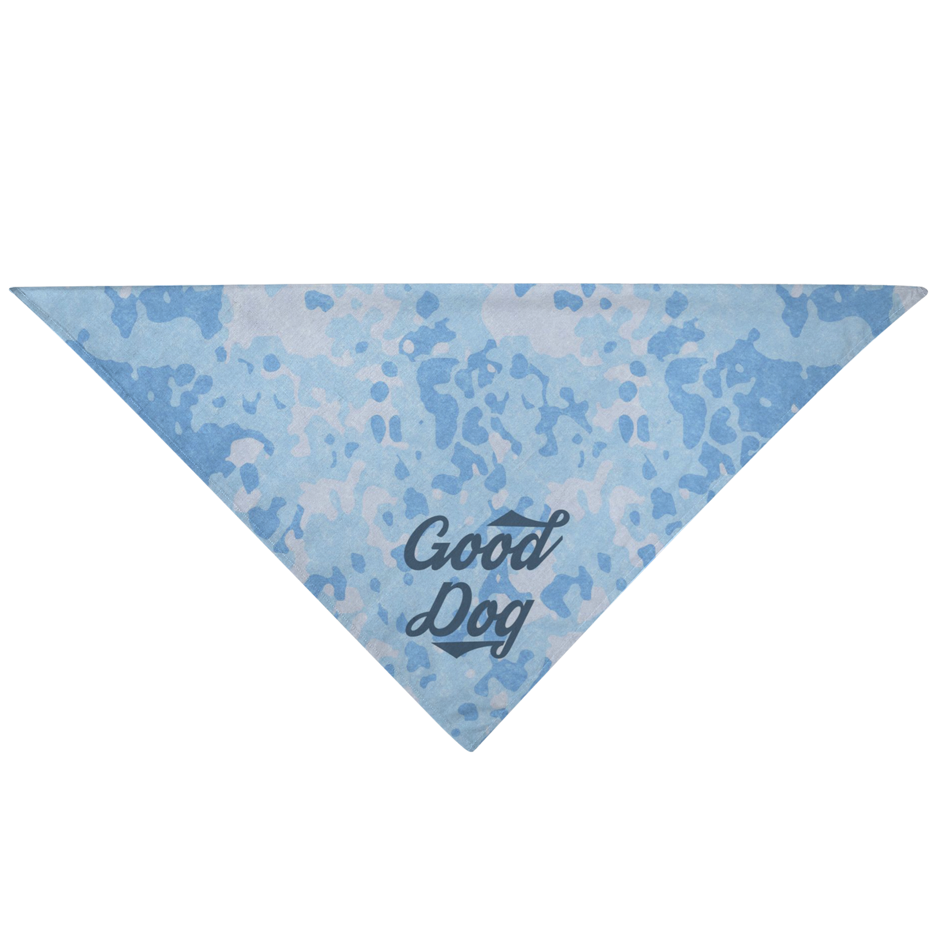 good dog bandana scarf blue camo