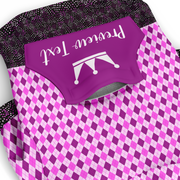 personalized pink argyle dog hoodie with velcro pocket