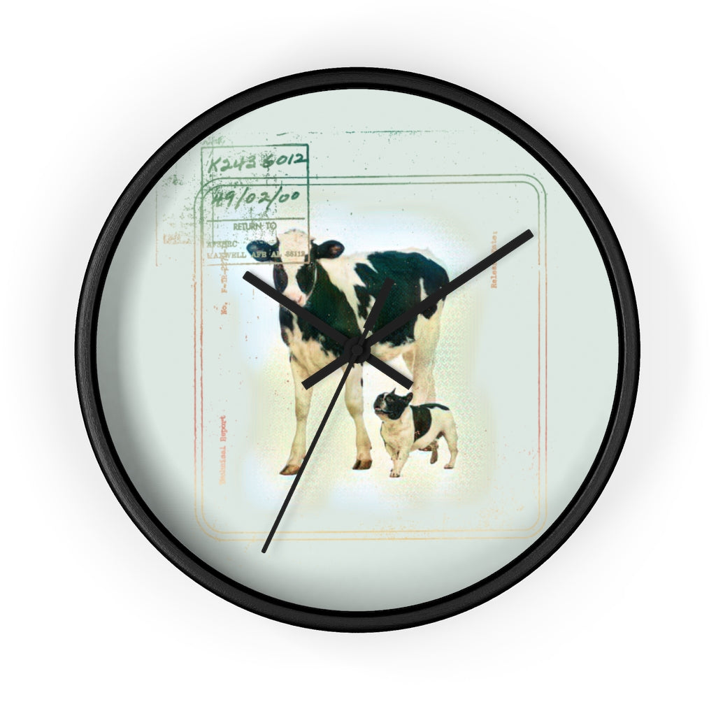 Frenchie and Calf Wall Clock