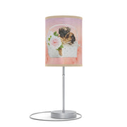 french bulldog art lamp on stand