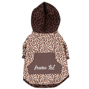 personalized dog hoodie leopard print