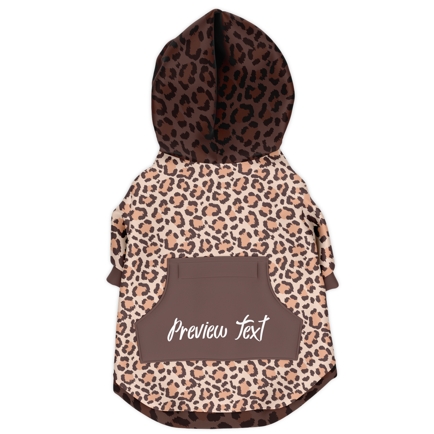 personalized dog hoodie leopard print