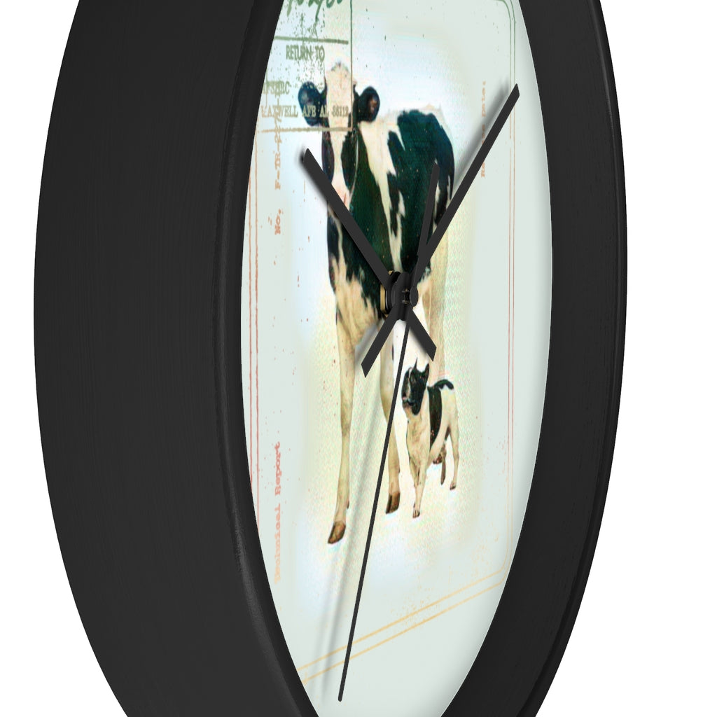 Frenchie and Calf Wall Clock