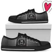 French Bulldog Black Logo Mens Lowtop Shoes