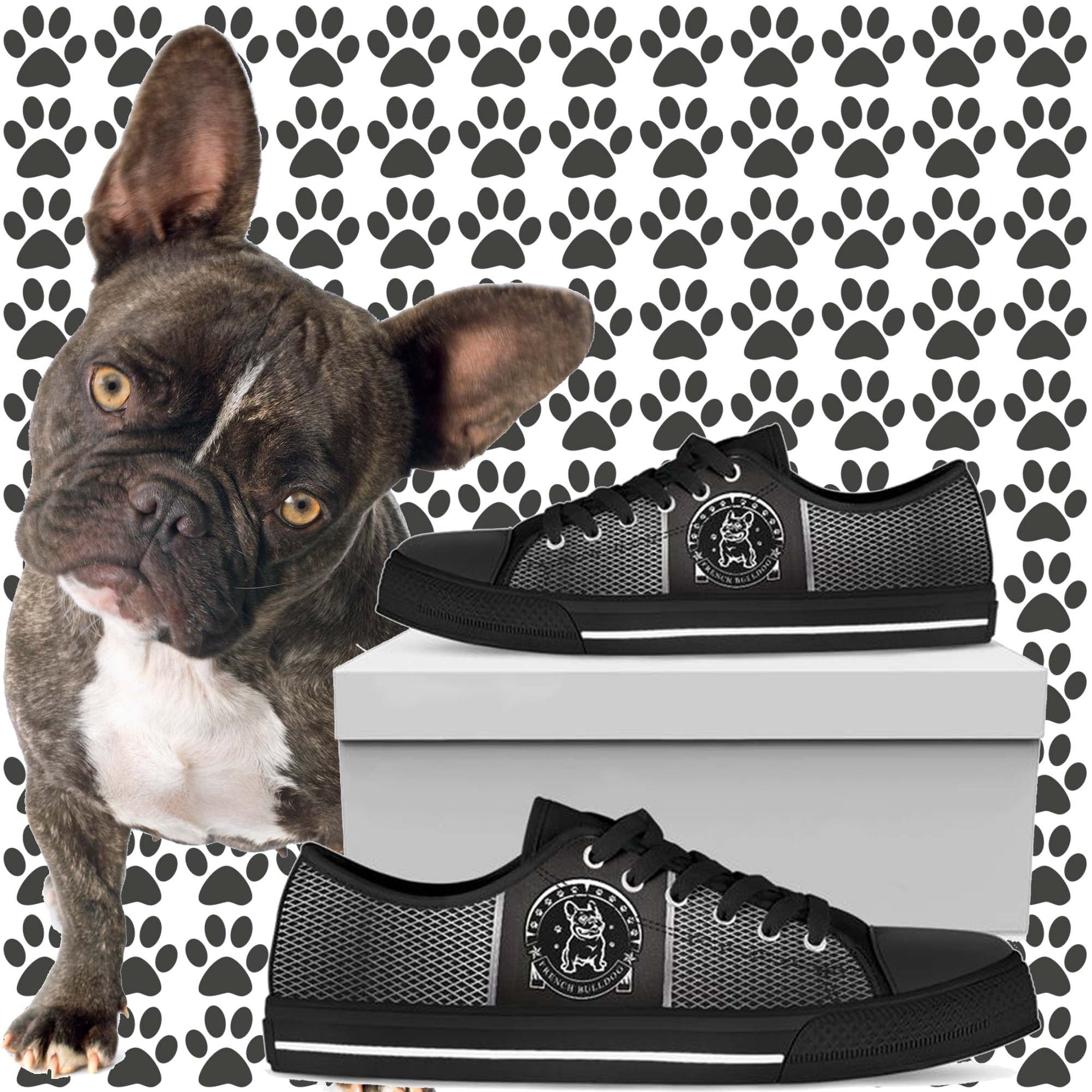 French Bulldog Men's Shoes