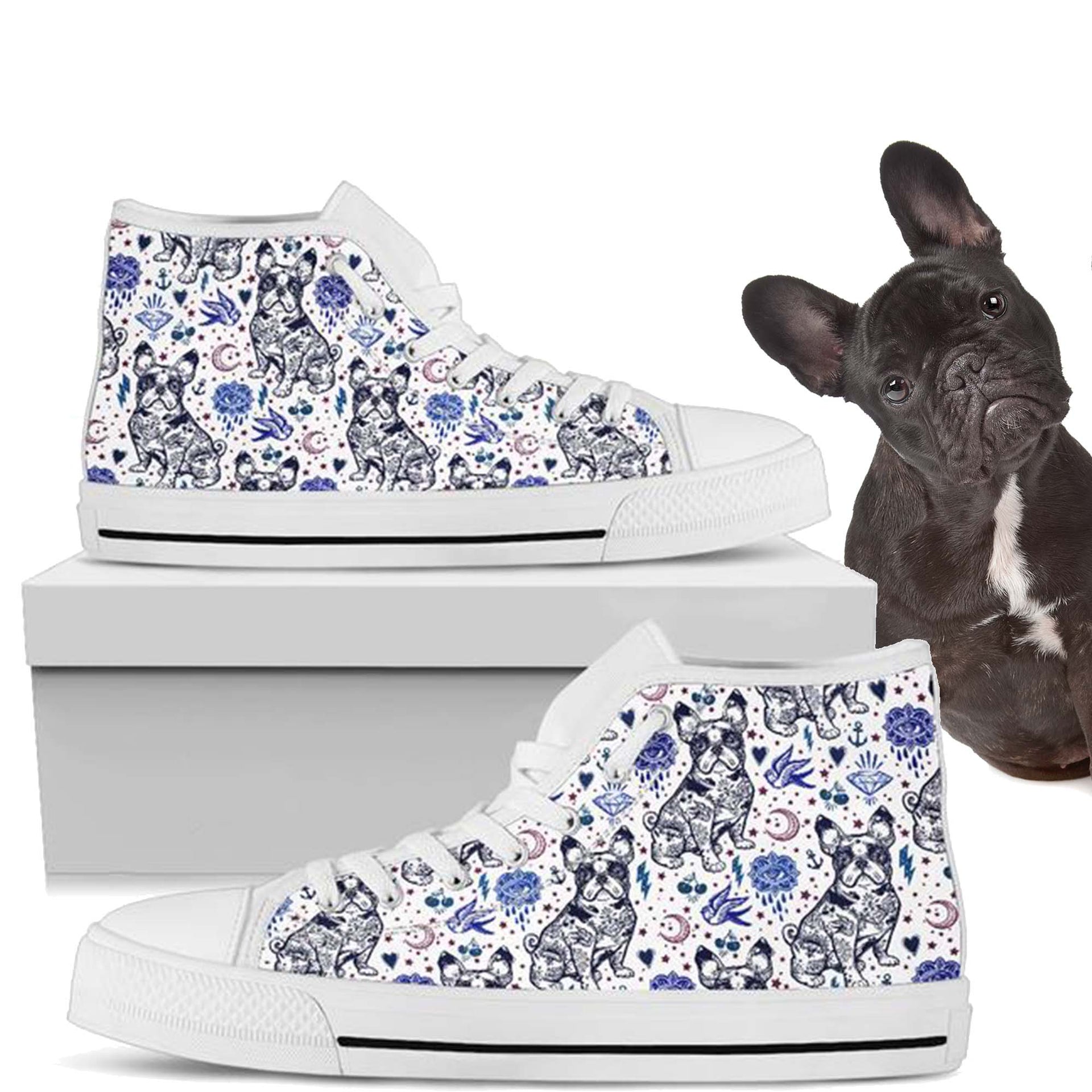 French Bulldog Lovers Women's High Top Shoes