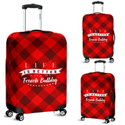 Red Buffalo Check French Bulldog Luggage Covers