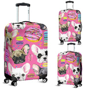 French Bulldog Pink Luggage Cover