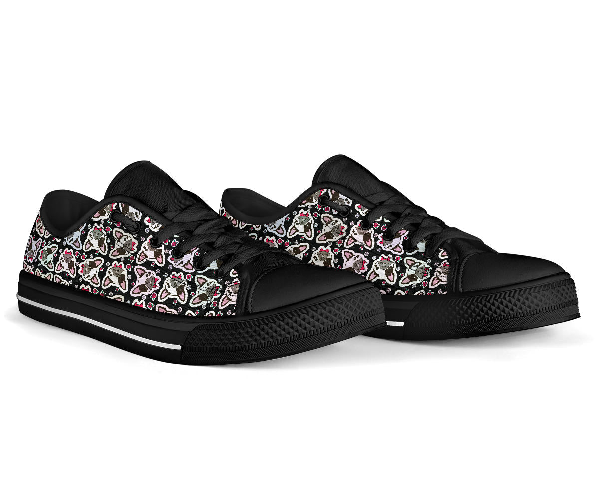 Frenchies and Roses Low Top Shoes