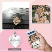 personalized photo bracelet heart shape