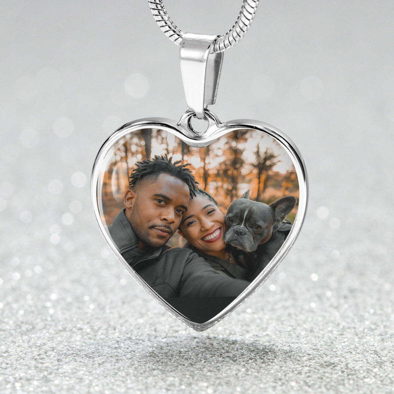 Personalized Photo Heart Necklace