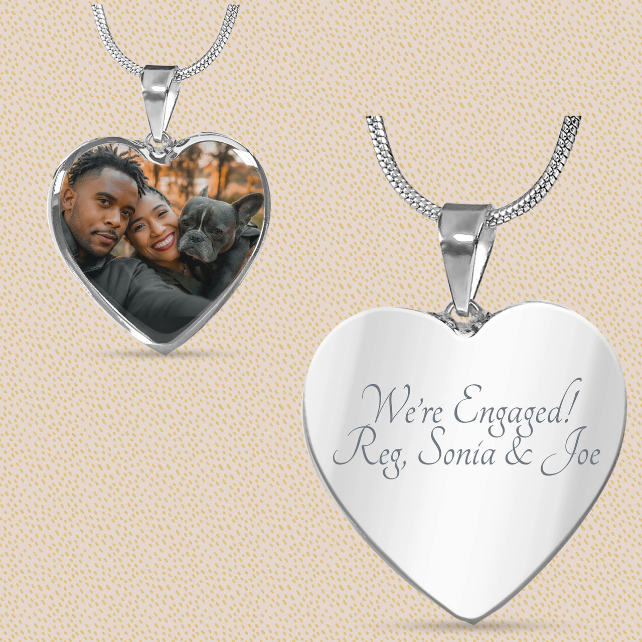 Personalized Photo Heart Necklace