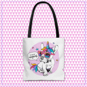 french bulldog unicorn totebag