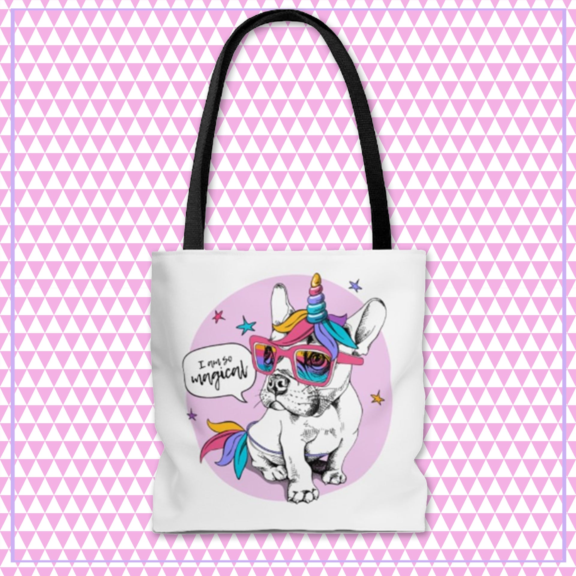 french bulldog unicorn totebag