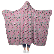 hooded blanket french bulldog pattern