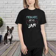 Women's French Bulldog Custom Black T-Shirt