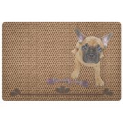 French Bulldog Personalized Welcome Mat Fawn Frenchie